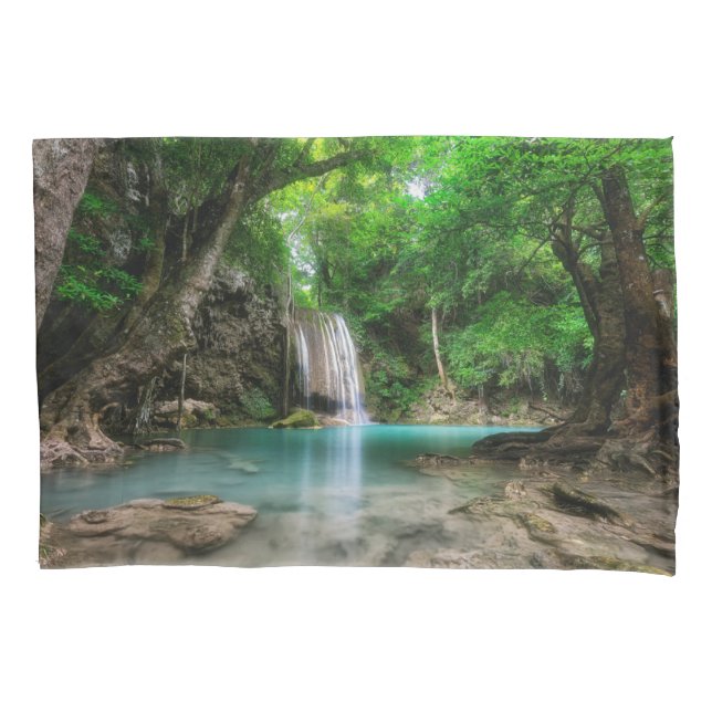 Waterfalls | Kanchanaburi, Thailand Pillow Case (Front)