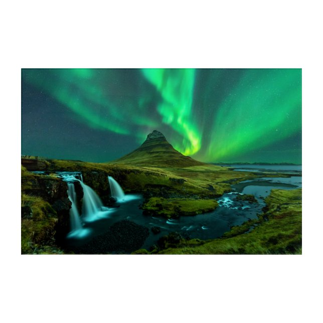 Waterfalls | Kirkjufellfoss Waterfall, Iceland Acrylic Print (Front)
