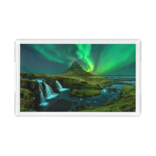 Waterfalls Kirkjufellfoss Waterfall, Iceland Acrylic Tray