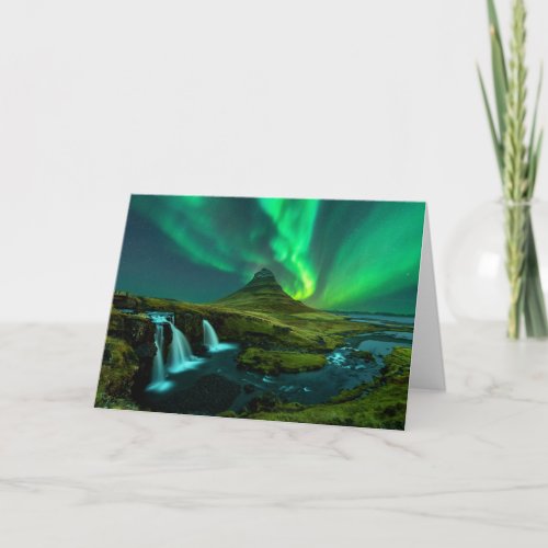 Waterfalls  Kirkjufellfoss Waterfall Iceland Card