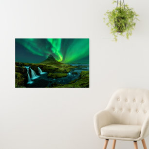 Waterfalls   Kirkjufellfoss Waterfall, Iceland Foam Board