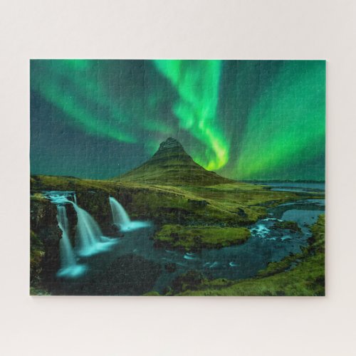 Waterfalls  Kirkjufellfoss Waterfall Iceland Jigsaw Puzzle