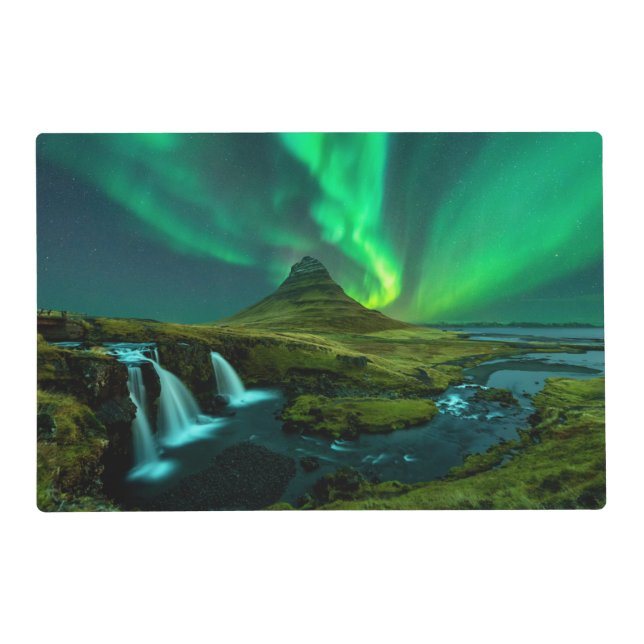 Waterfalls | Kirkjufellfoss Waterfall, Iceland Placemat (Front)