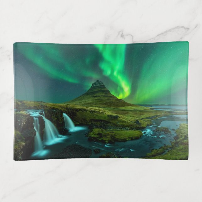 Waterfalls | Kirkjufellfoss Waterfall, Iceland Trinket Tray (Front)