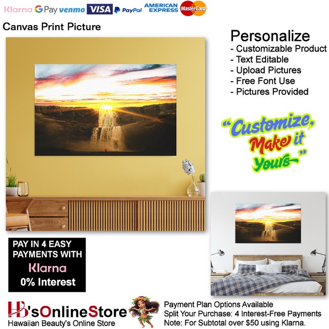 Waterfalls Nature Relax Home Office Picture 14 Canvas Print (Waterfalls Nature Relax Home Office Canvas Print Picture 14.)