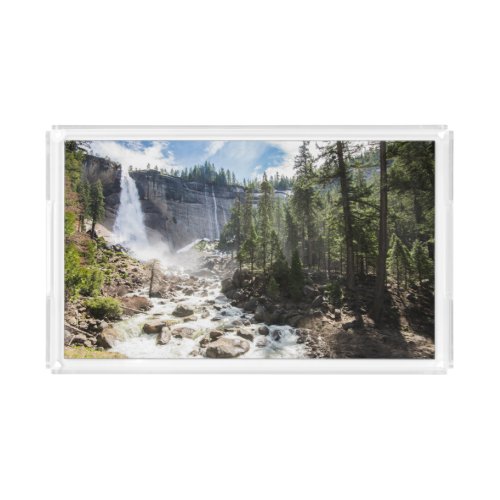 Waterfalls  Nevada Fall Yosemite CA Acrylic Tray