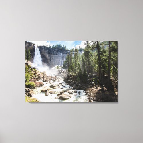 Waterfalls  Nevada Fall Yosemite CA Canvas Print