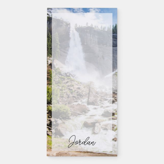 Waterfalls | Nevada Fall, Yosemite, CA Magnetic Notepad (Front)