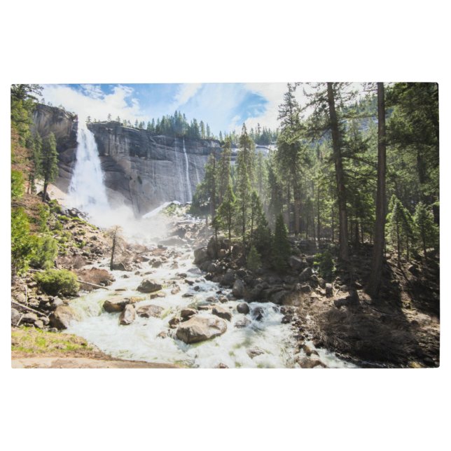 Waterfalls | Nevada Fall, Yosemite, CA Metal Print (Front)