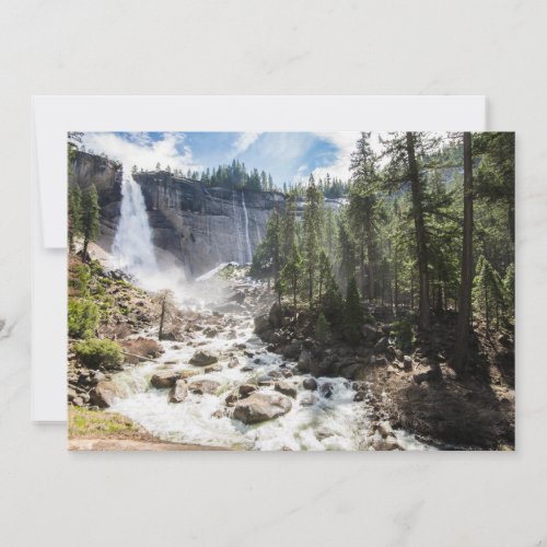 Waterfalls  Nevada Fall Yosemite CA Thank You Card