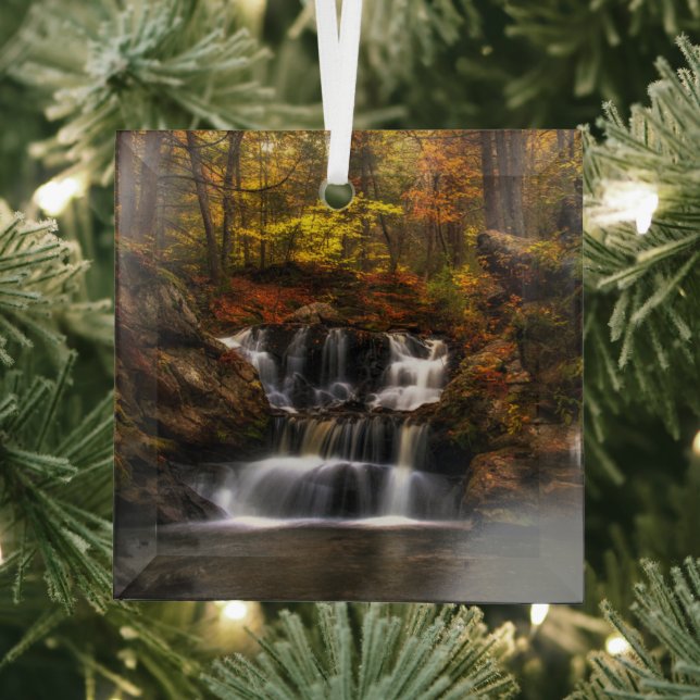 Waterfalls | New England Connecticut Glass Ornament (Insitu)