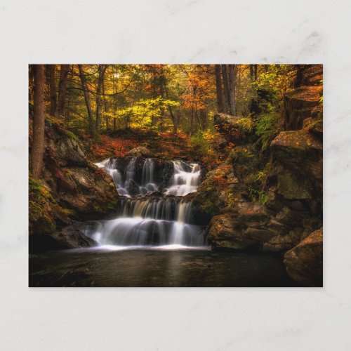 Waterfalls  New England Connecticut Postcard