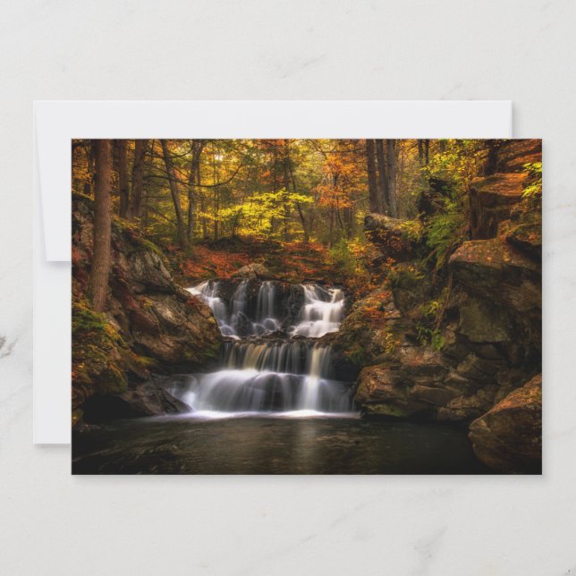 Waterfalls | New England Connecticut Thank You Card (Front)