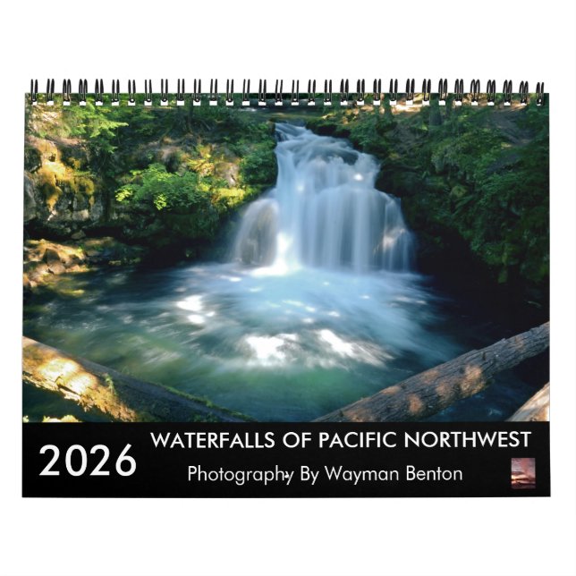 WATERFALLS OF PACIFIC NORTHWEST CALENDAR (Cover)