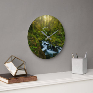 Waterfalls   Olympic National Park, Washington Large Clock