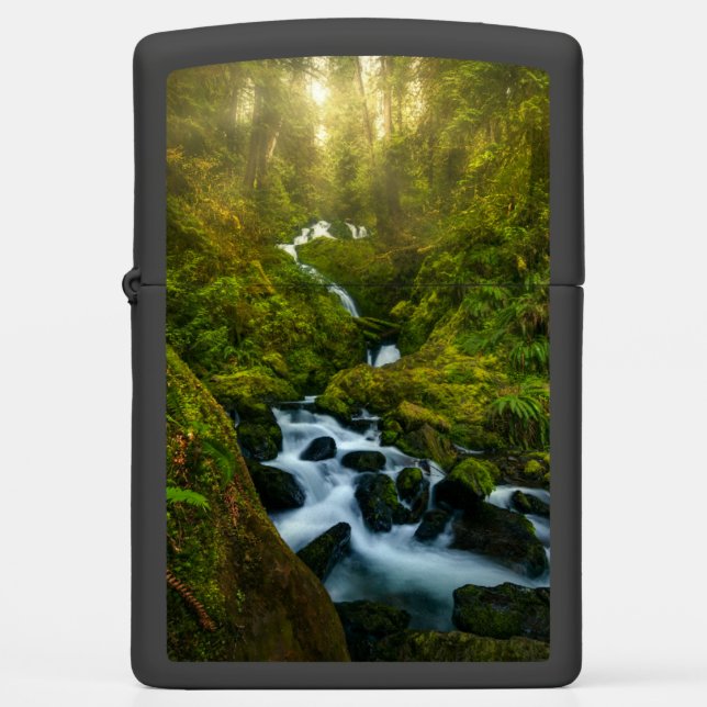 Waterfalls | Olympic National Park, Washington Zippo Lighter (Front)