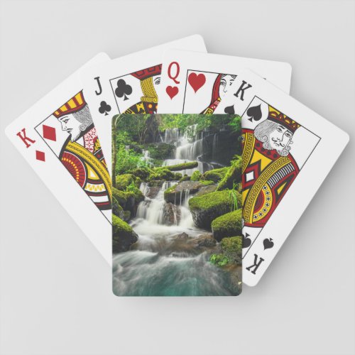 Waterfalls  Phu Tub Berk Mountain Thailand Playing Cards