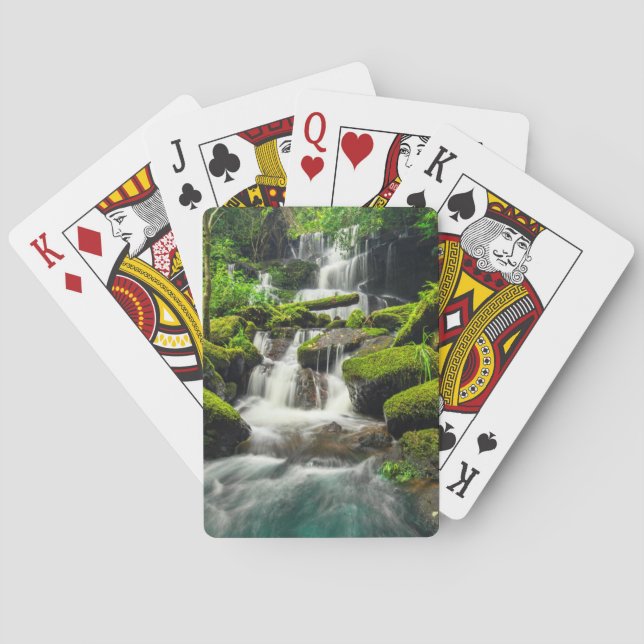 Waterfalls | Phu Tub Berk Mountain, Thailand Poker Cards (Back)