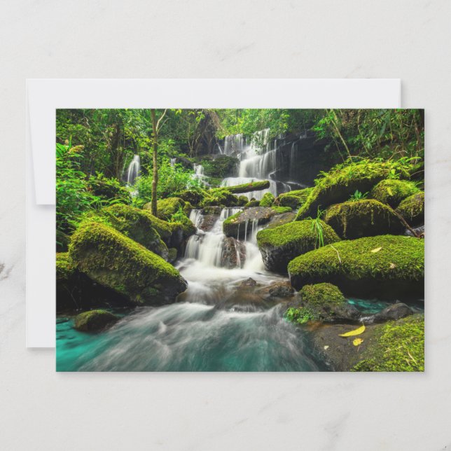 Waterfalls | Phu Tub Berk Mountain, Thailand Thank You Card (Front)