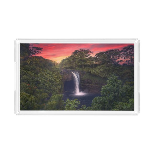 Waterfalls | Rainbow Falls, Hilo, Hawaii Acrylic Tray (Front)