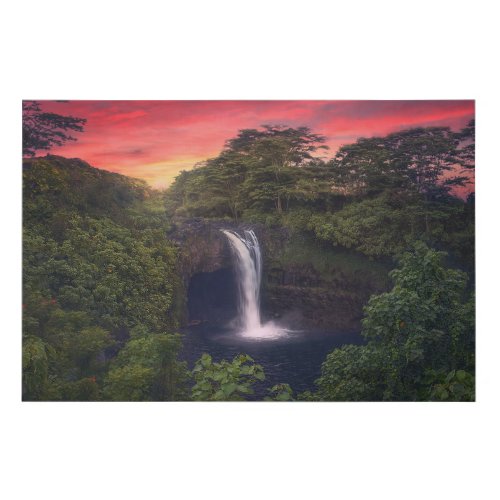 Waterfalls  Rainbow Falls Hilo Hawaii Faux Canvas Print