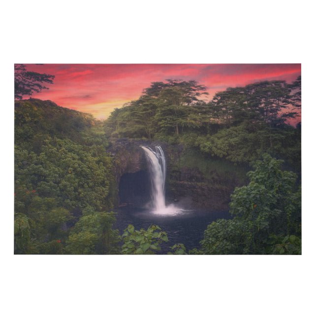 Waterfalls | Rainbow Falls, Hilo, Hawaii Faux Canvas Print (Front)