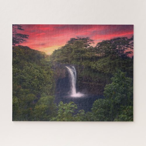 Waterfalls  Rainbow Falls Hilo Hawaii Jigsaw Puzzle