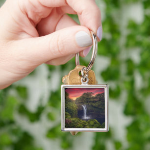 Waterfalls Rainbow Falls, Hilo, Hawaii Keychain