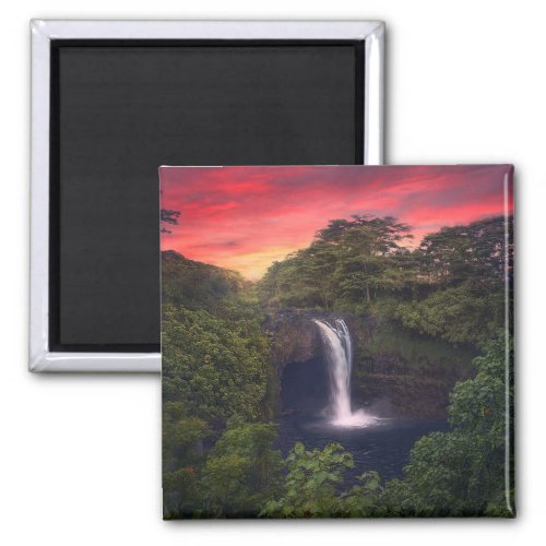Waterfalls  Rainbow Falls Hilo Hawaii Magnet