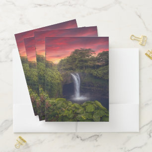 Waterfalls Rainbow Falls, Hilo, Hawaii Pocket Folder