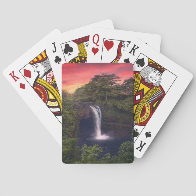 Waterfalls | Rainbow Falls, Hilo, Hawaii Poker Cards (Back)