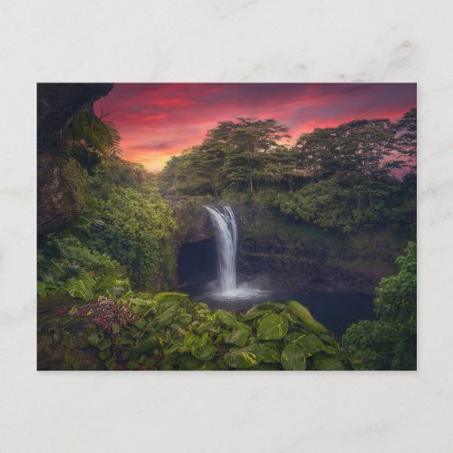 Waterfalls  Rainbow Falls Hilo Hawaii Postcard