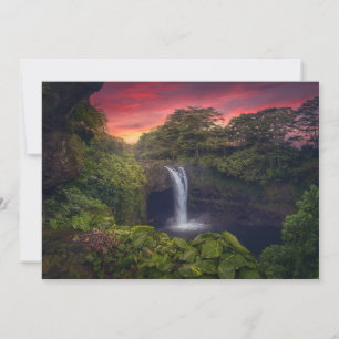 Waterfalls Rainbow Falls, Hilo, Hawaii Thank You Card