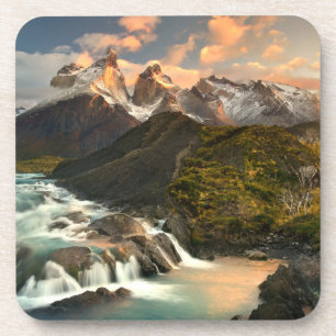 Waterfalls   Salto Grade Waterfall Patagonia Chile Beverage Coaster
