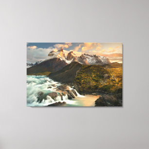Waterfalls   Salto Grade Waterfall Patagonia Chile Canvas Print