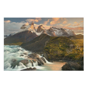 Waterfalls   Salto Grade Waterfall Patagonia Chile Faux Canvas Print