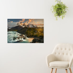 Waterfalls   Salto Grade Waterfall Patagonia Chile Foam Board