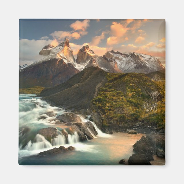 Waterfalls | Salto Grade Waterfall Patagonia Chile Magnet (Front)