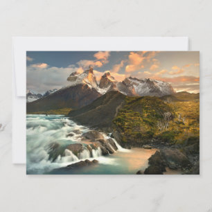 Waterfalls Salto Grade Waterfall Patagonia Chile Thank You Card