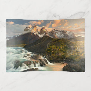 Waterfalls Salto Grade Waterfall Patagonia Chile Trinket Tray