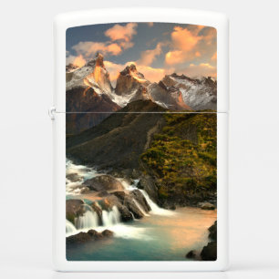 Waterfalls Salto Grade Waterfall Patagonia Chile Zippo Lighter