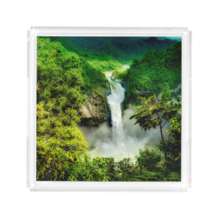 Waterfalls   San Rafael Falls, Ecuador Acrylic Tray