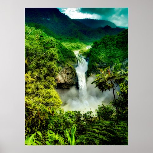 Waterfalls  San Rafael Falls Ecuador Poster