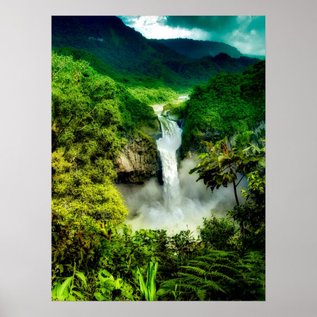 Waterfalls | San Rafael Falls, Ecuador Poster (Front)