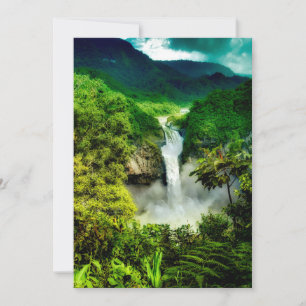 Waterfalls San Rafael Falls, Ecuador Thank You Card