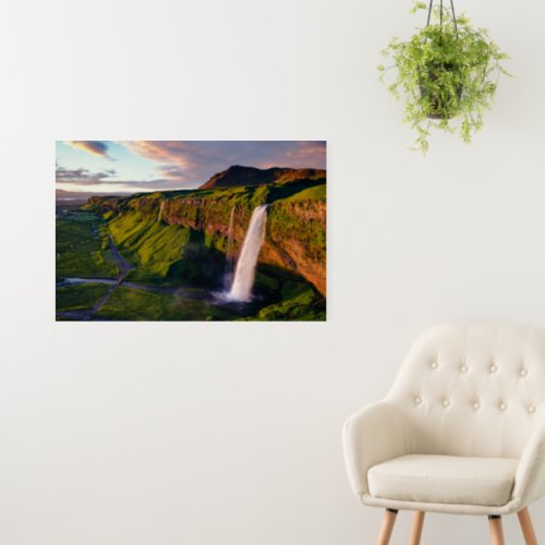 Waterfalls  Seljalandsfoss Waterfall Iceland Foam Board