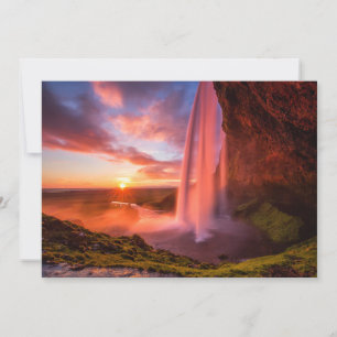 Waterfalls Seljalandsfoss Waterfall Thank You Card
