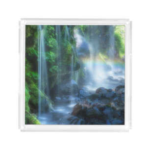 Waterfalls Shinmata Ravine, Japan Acrylic Tray