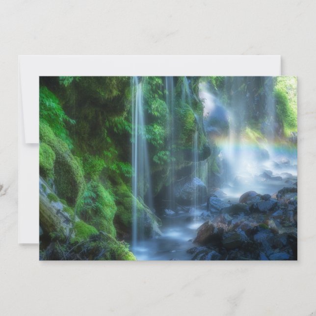 Waterfalls | Shinmata Ravine, Japan Thank You Card (Front)