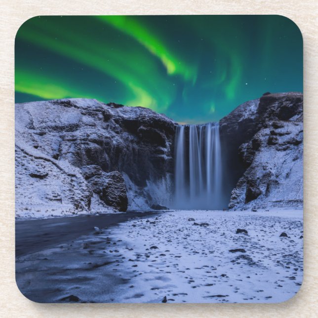 Waterfalls | Skógafoss Waterfall Beverage Coaster (Front)